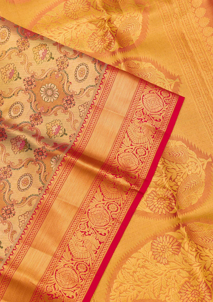 Gold Zariwork Pure Silk Saree