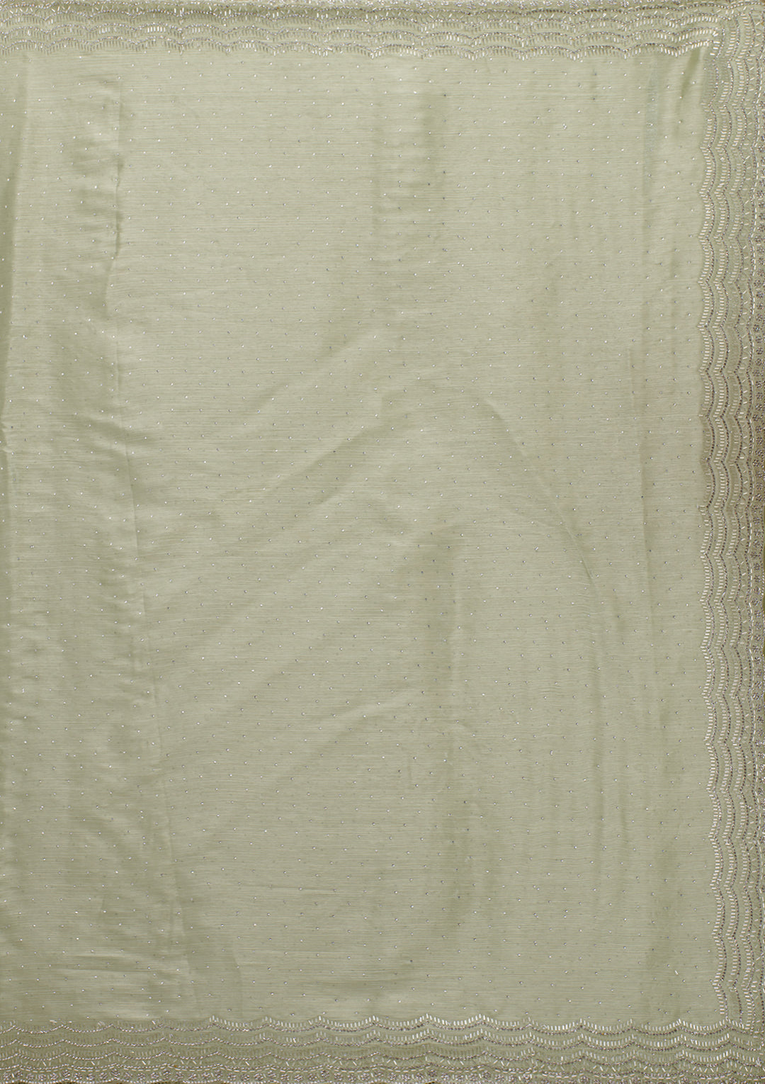 Green Stonework Chiffon Saree