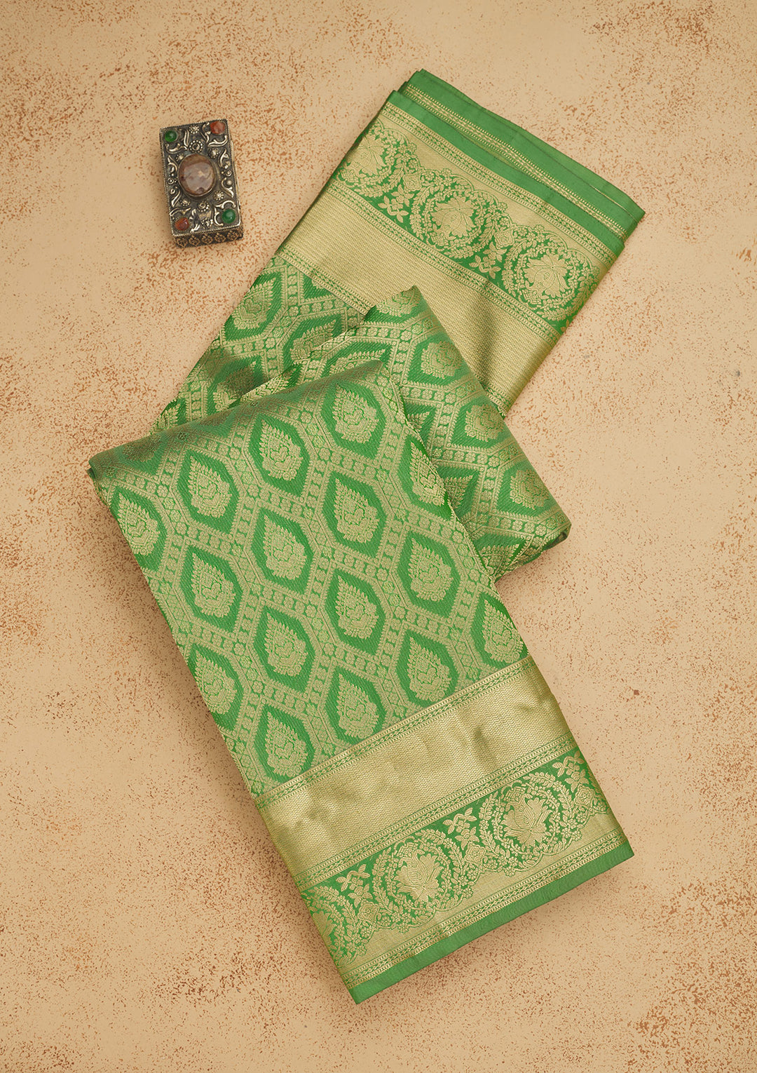 Green Zariwork Pure Silk Saree