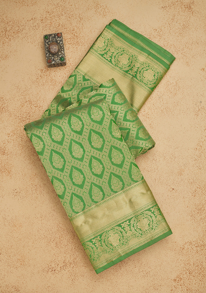 Green Zariwork Pure Silk Saree