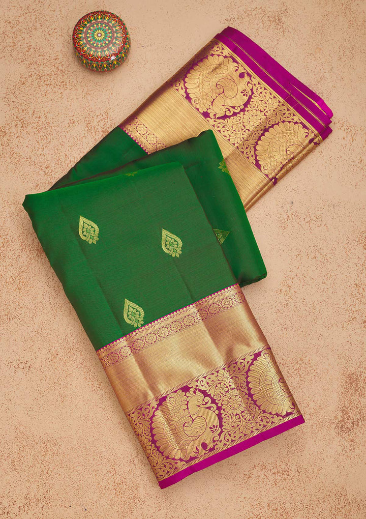 Green Zariwork Pure Silk Saree