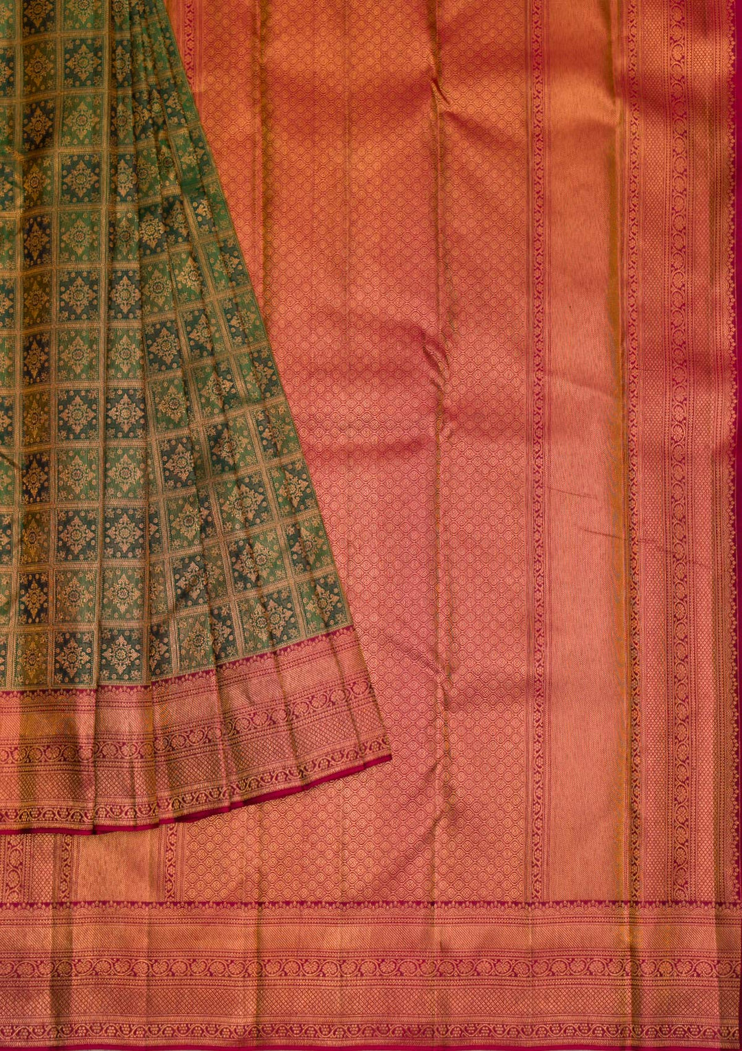 Green Gold Zariwork Pure Silk Saree