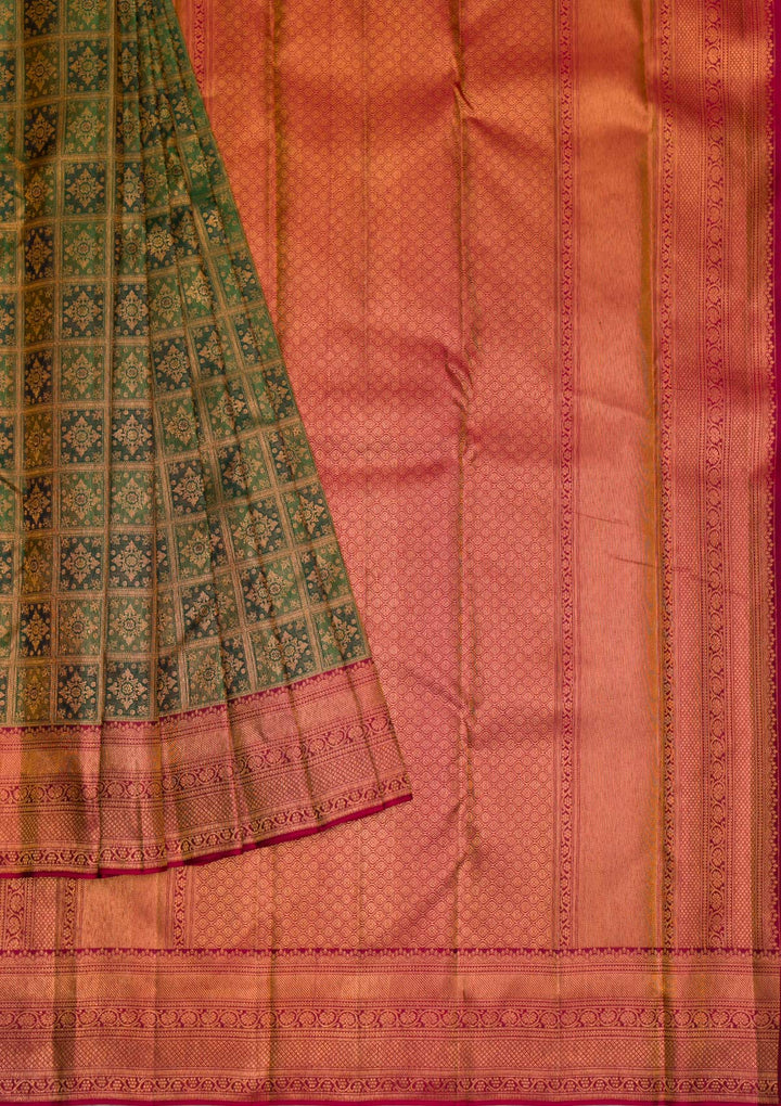 Green Gold Zariwork Pure Silk Saree
