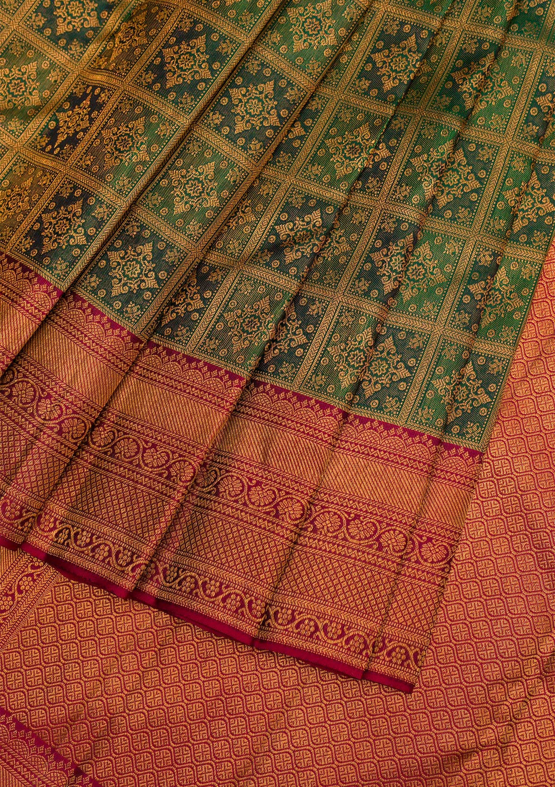 Green Gold Zariwork Pure Silk Saree