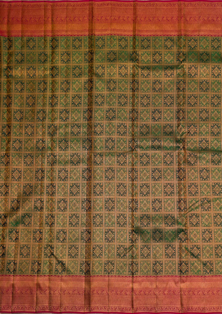 Green Gold Zariwork Pure Silk Saree