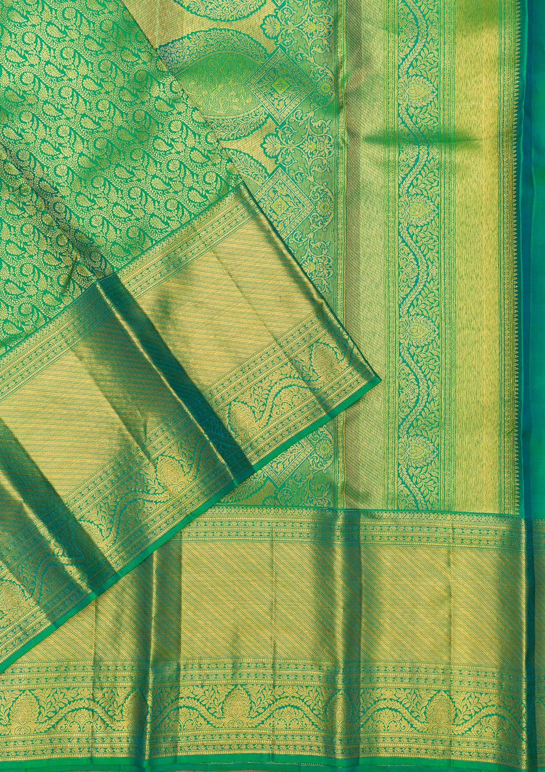 Green Zariwork Banarasi Pure Silk Saree