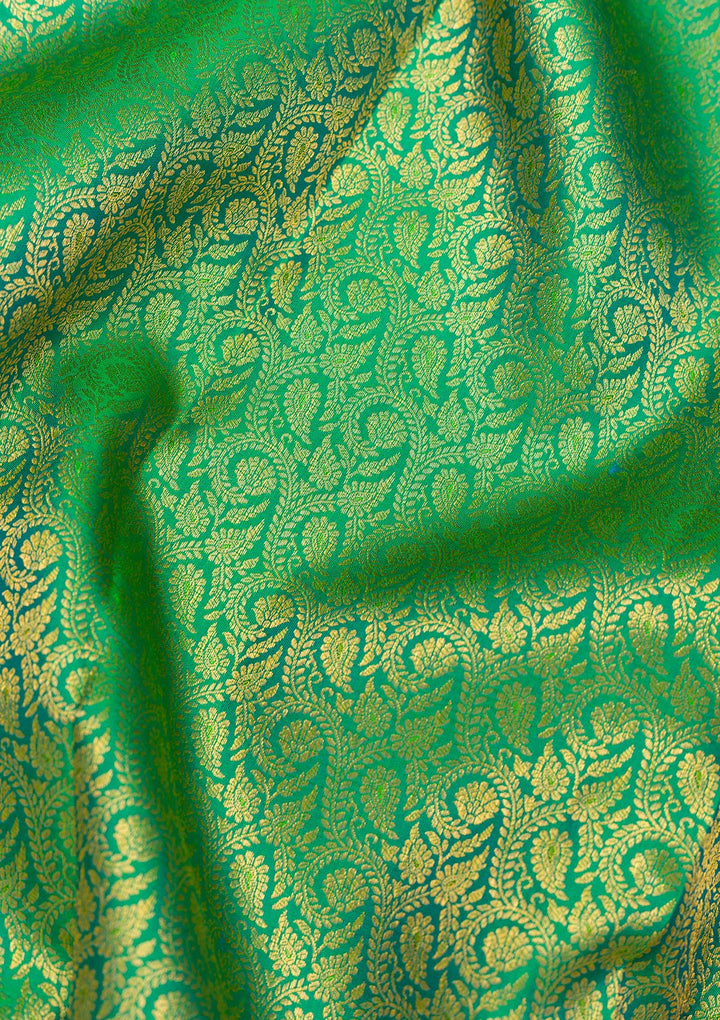 Green Zariwork Banarasi Pure Silk Saree
