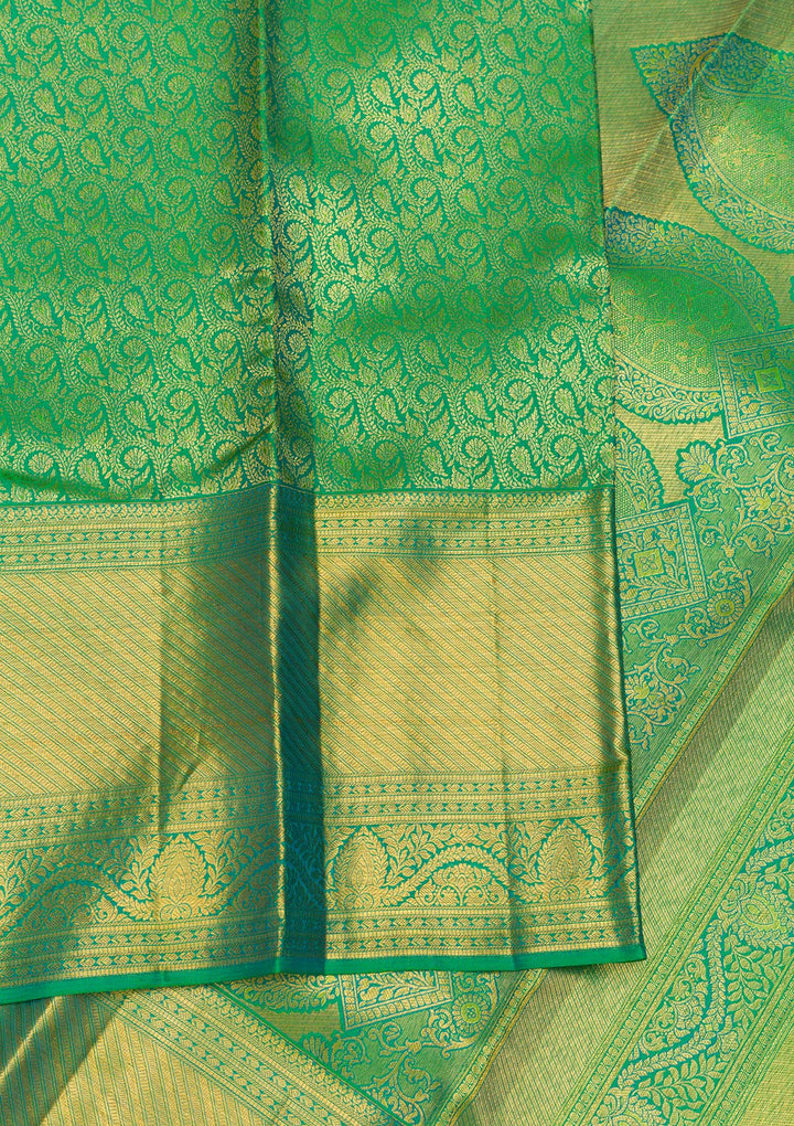 Green Zariwork Banarasi Pure Silk Saree