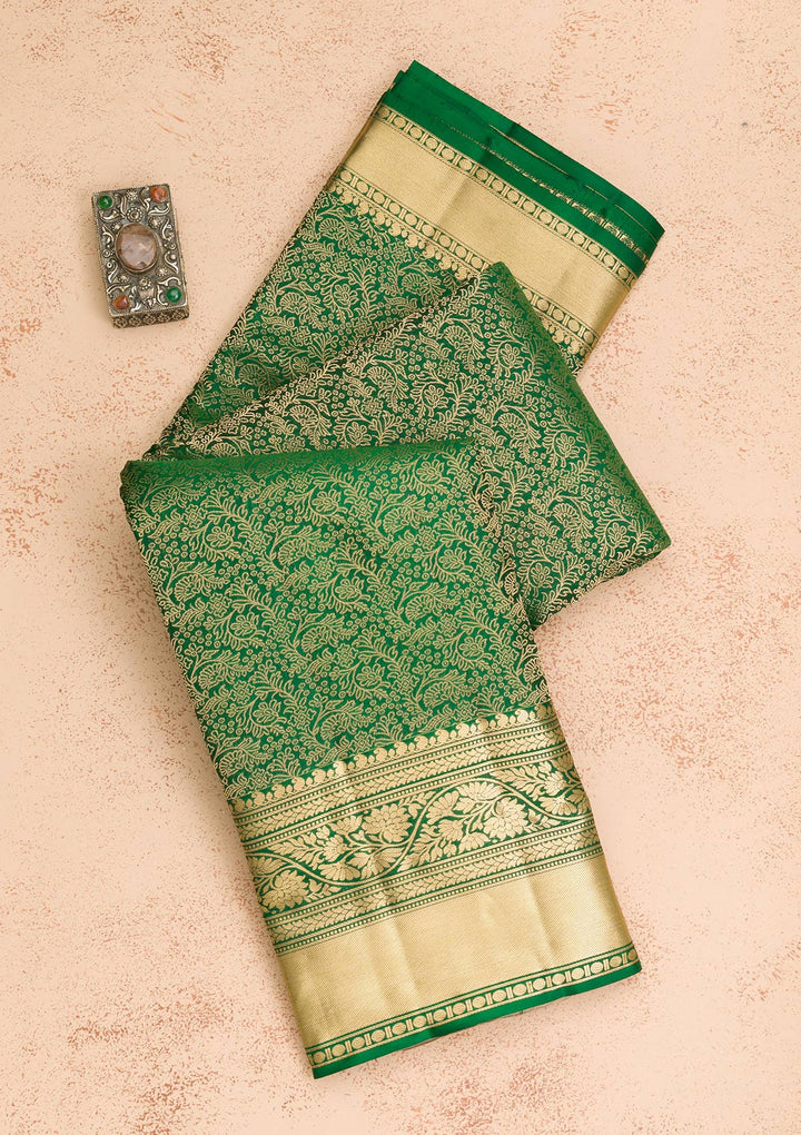 Green Zariwork Kanjivaram Pure Silk Saree