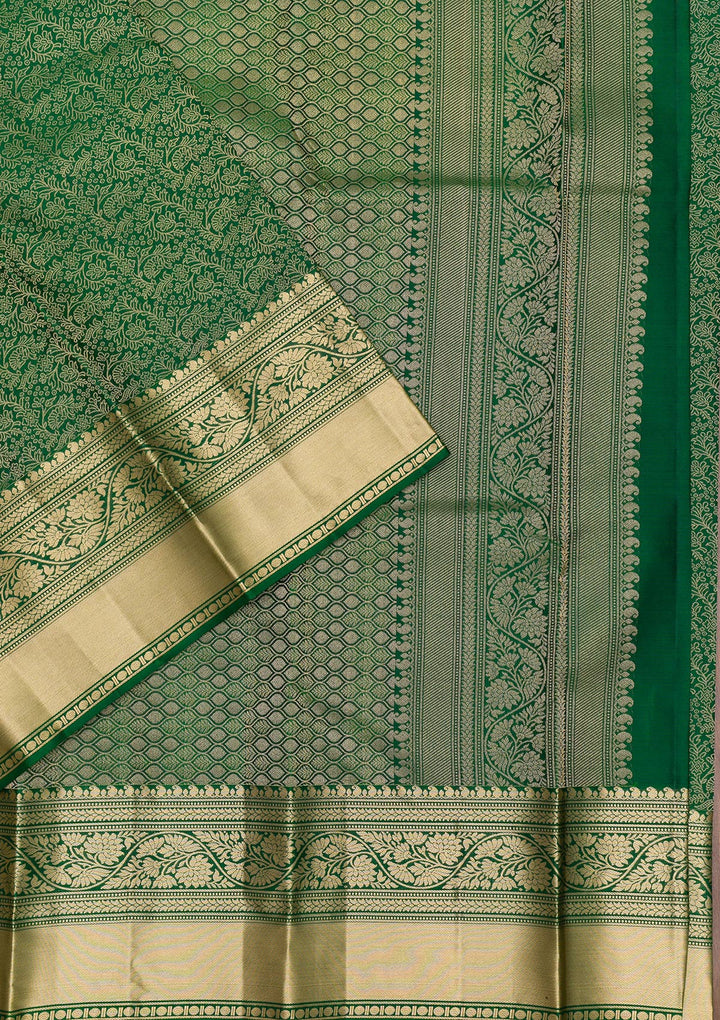 Green Zariwork Kanjivaram Pure Silk Saree