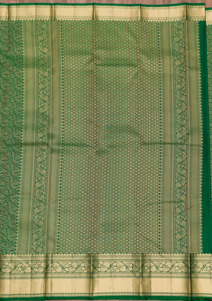 Green Zariwork Kanjivaram Pure Silk Saree
