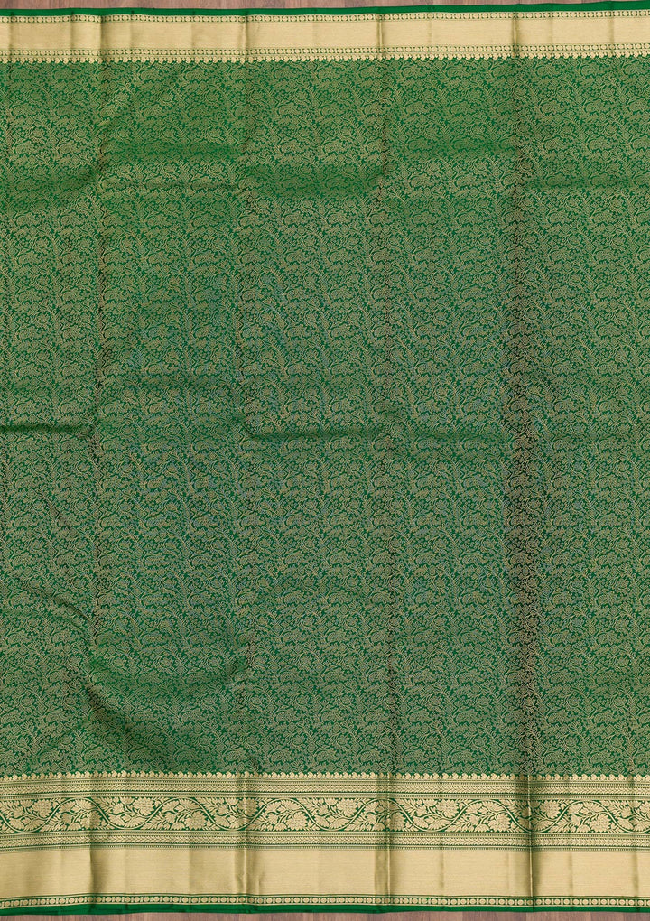 Green Zariwork Kanjivaram Pure Silk Saree