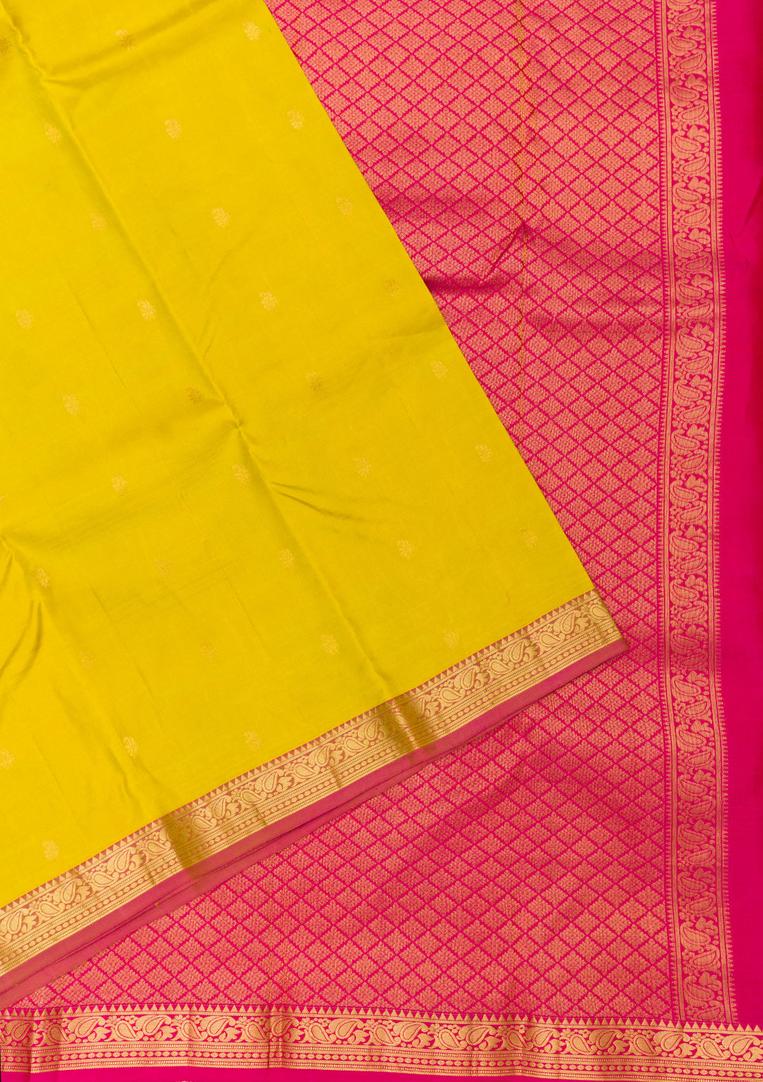 Mustard Zariwork Kanjivaram Pure Silk Saree