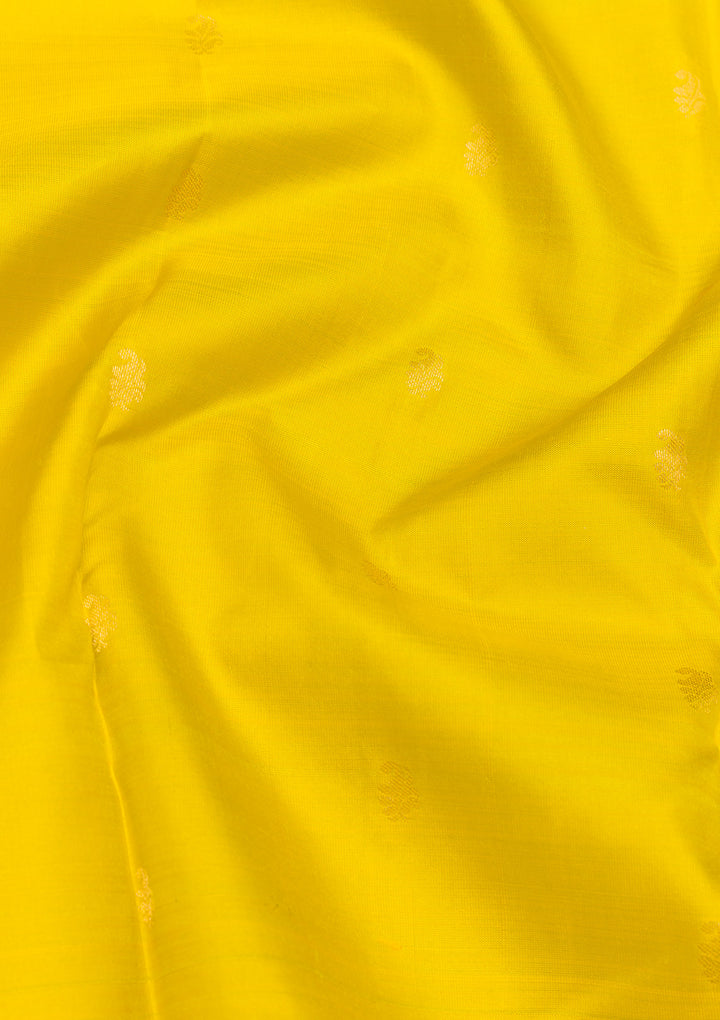 Mustard Zariwork Kanjivaram Pure Silk Saree