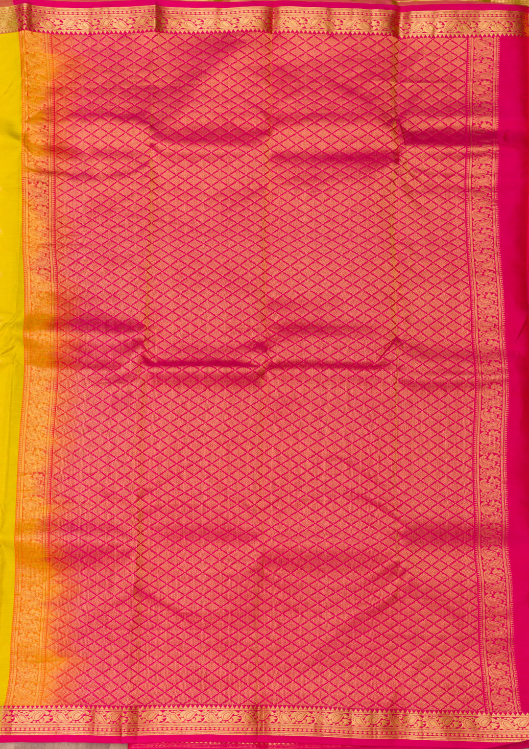 Mustard Zariwork Kanjivaram Pure Silk Saree