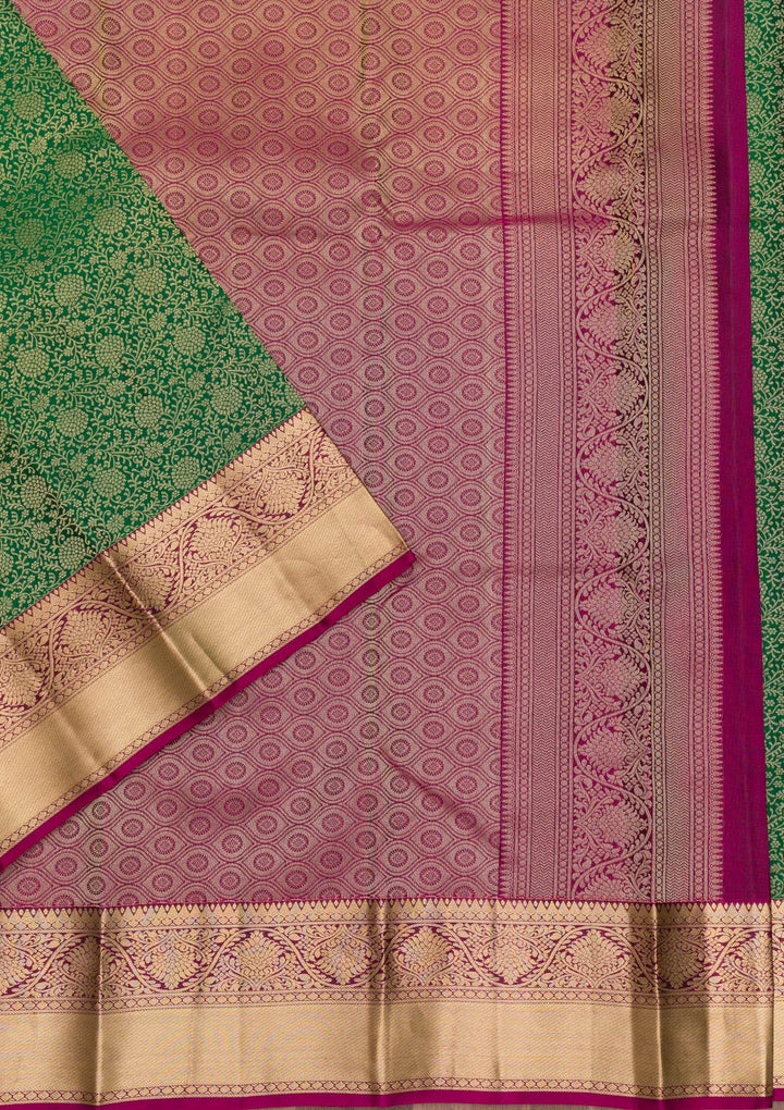 Green Zariwork Kanjivaram Pure Silk Saree