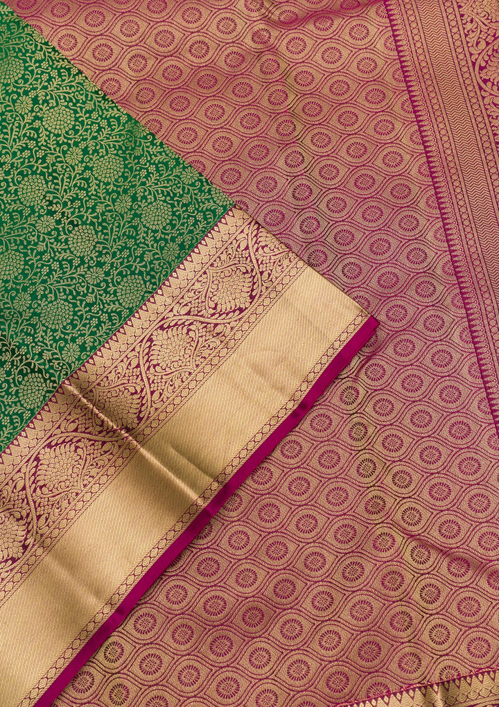 Green Zariwork Kanjivaram Pure Silk Saree