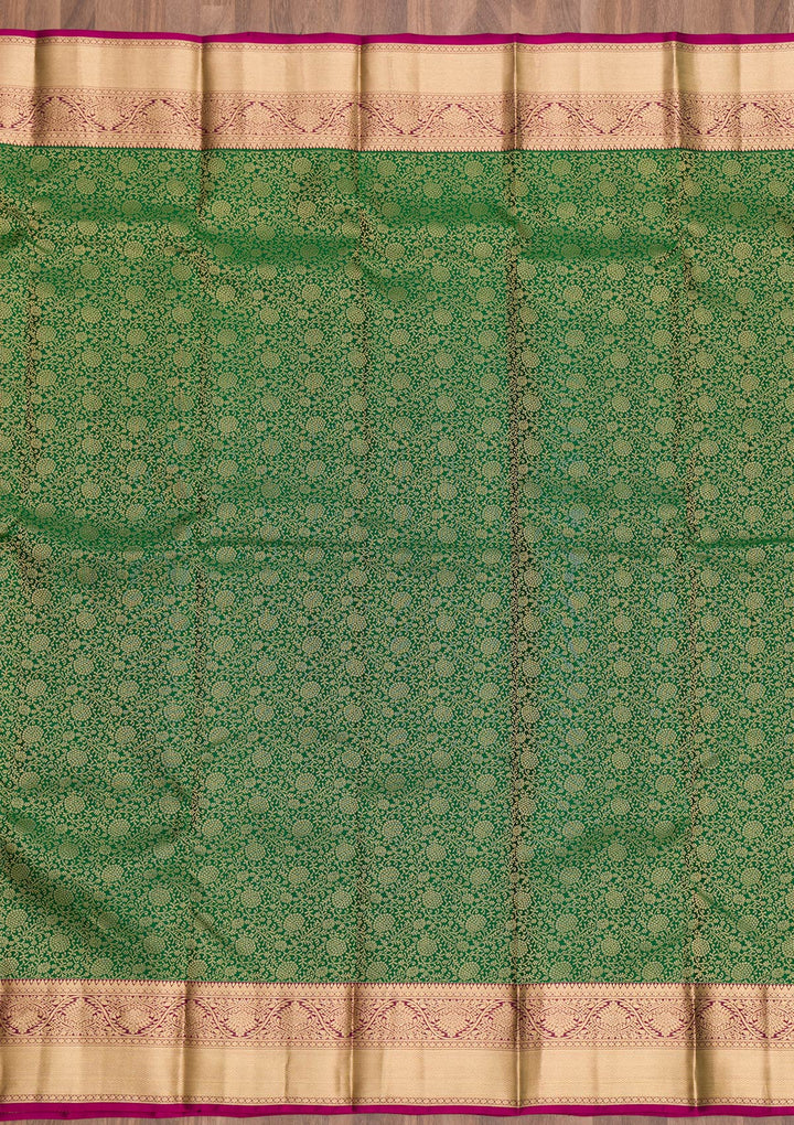Green Zariwork Kanjivaram Pure Silk Saree