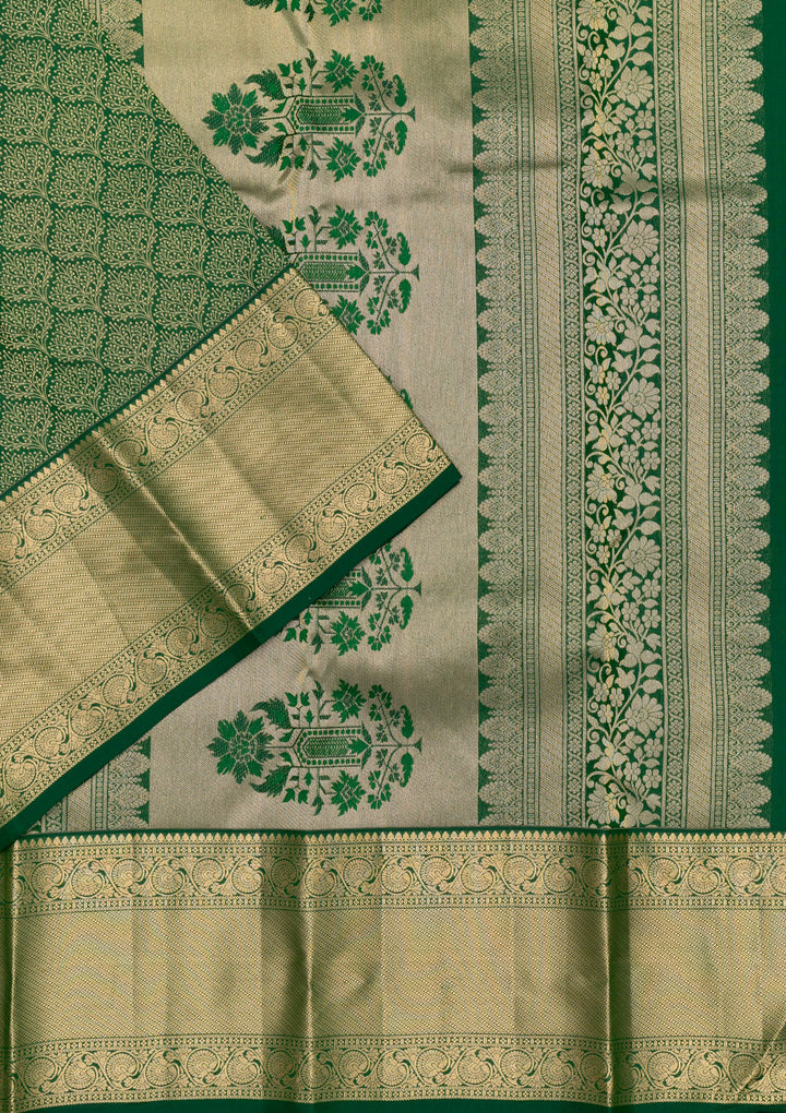 Green Zariwork Pure Silk Saree