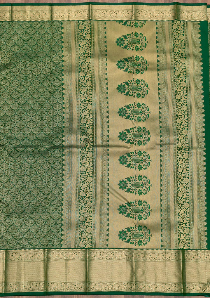 Green Zariwork Pure Silk Saree