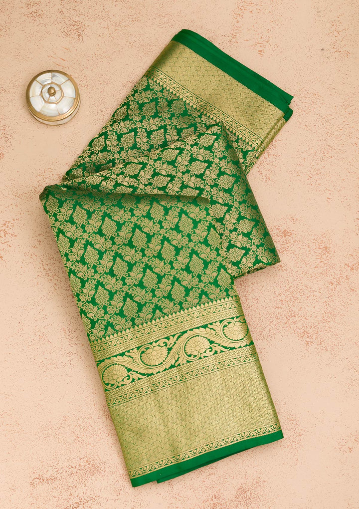 Green Zariwork Pure Silk Saree