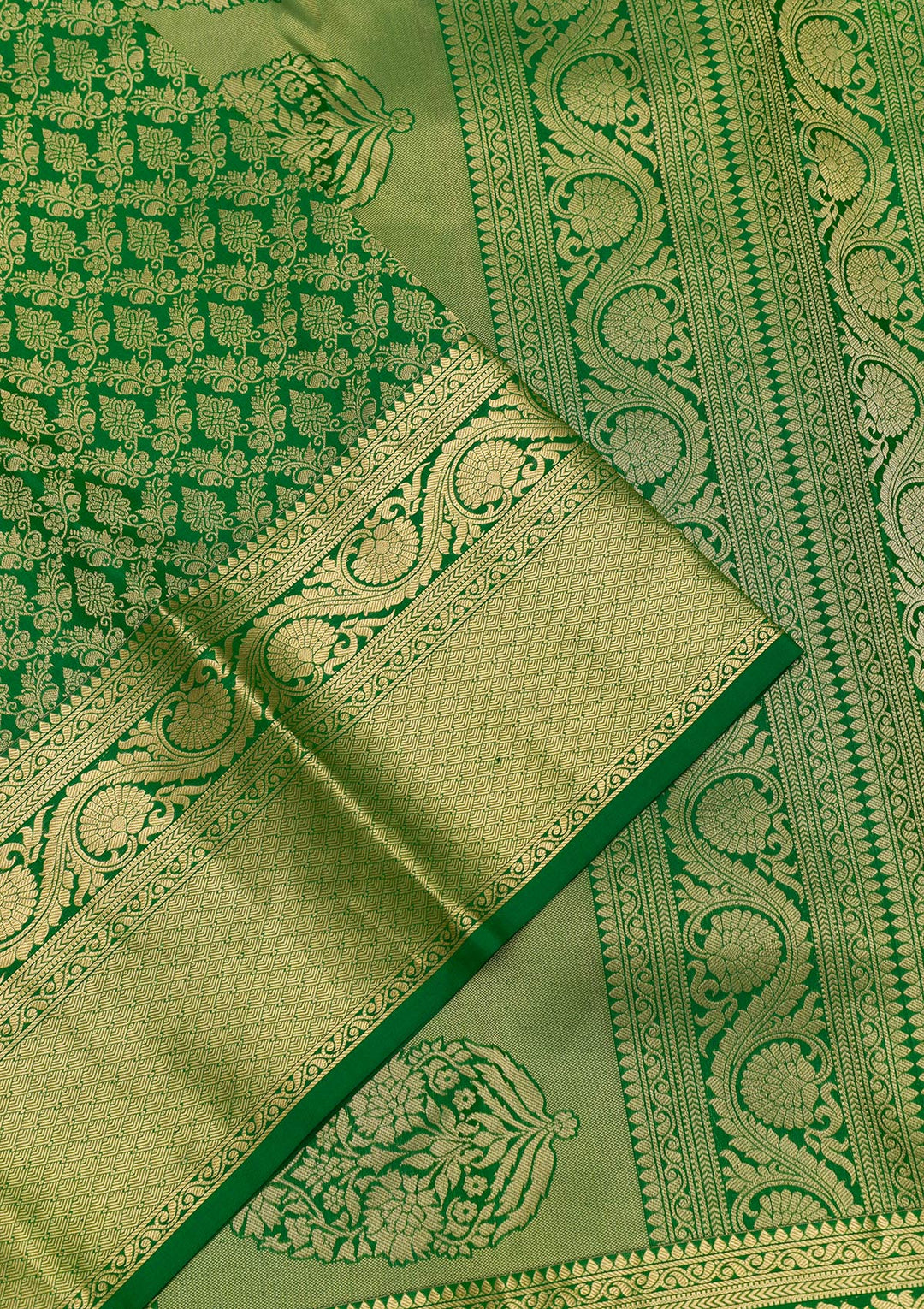 Green Zariwork Pure Silk Saree