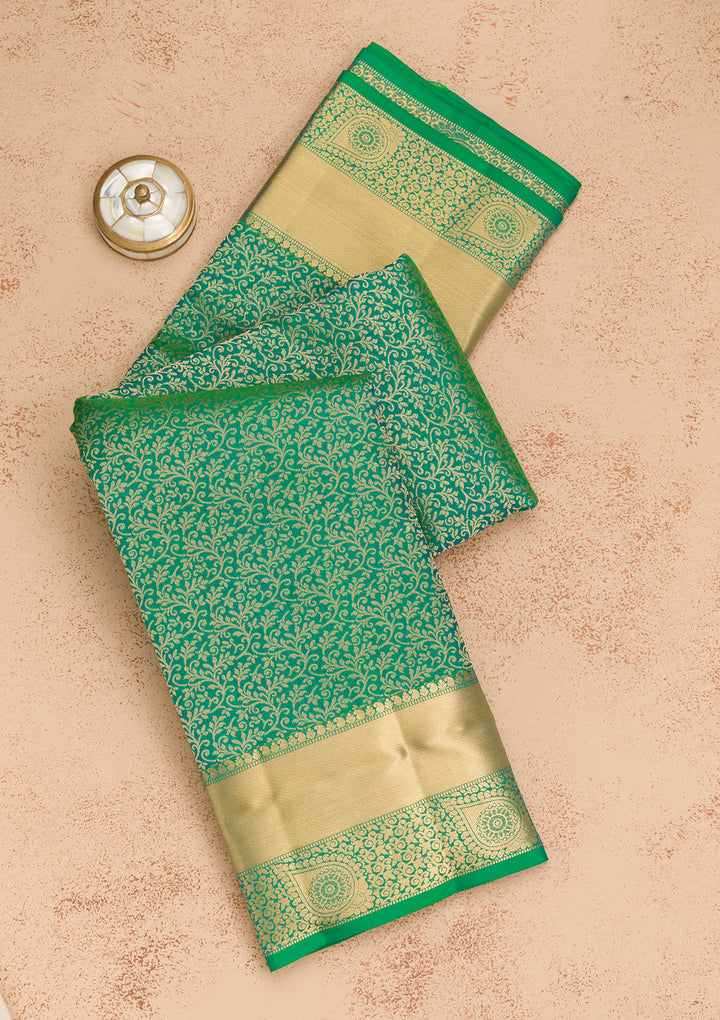 Green Zariwork Kanjivaram Pure Silk Saree