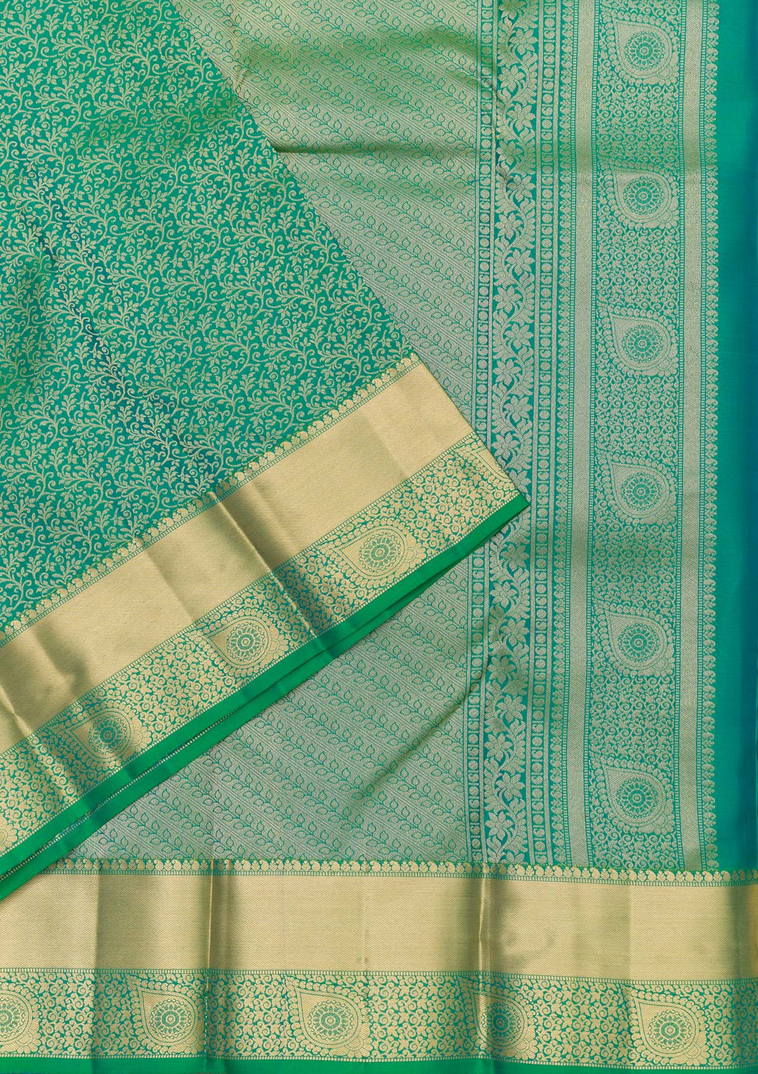 Green Zariwork Kanjivaram Pure Silk Saree