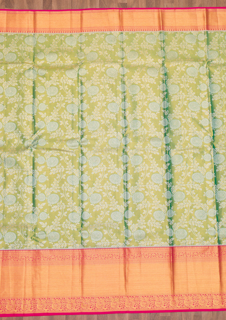 Green Zariwork Kanjivaram Pure Silk Saree