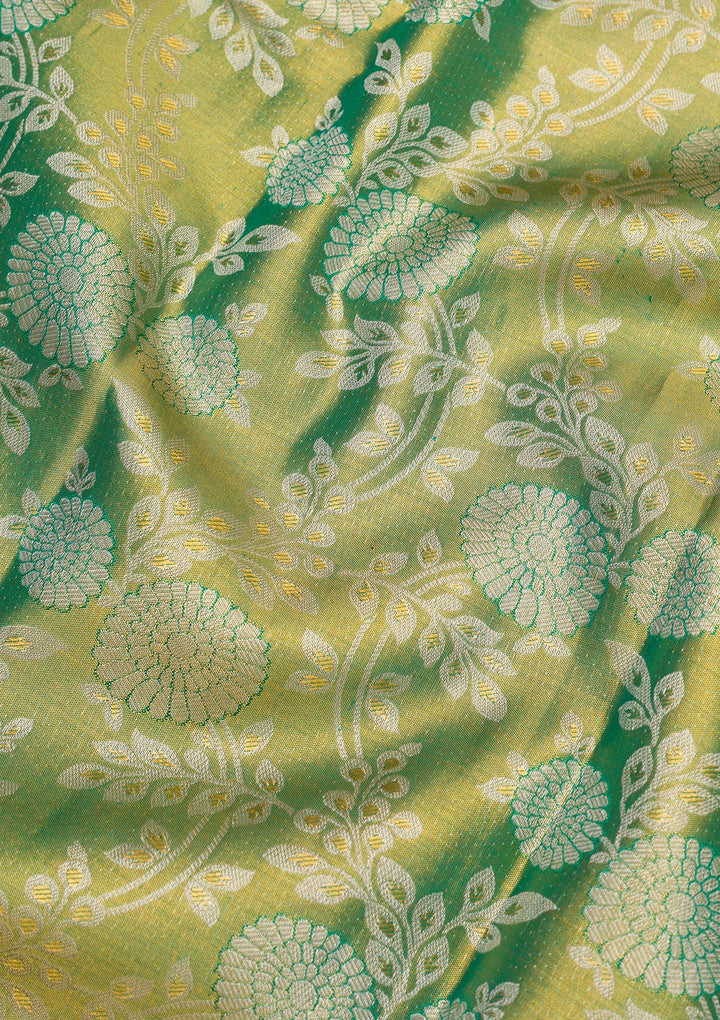 Green Zariwork Kanjivaram Pure Silk Saree