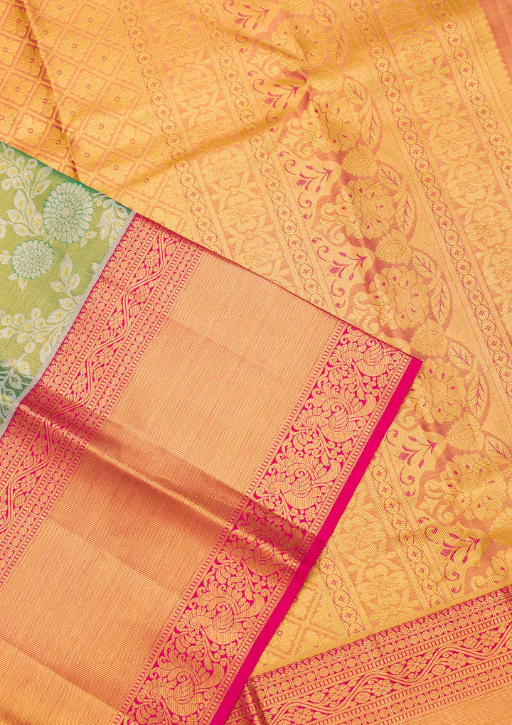 Green Zariwork Kanjivaram Pure Silk Saree