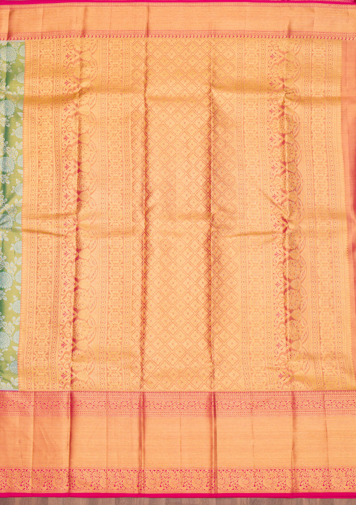Green Zariwork Kanjivaram Pure Silk Saree