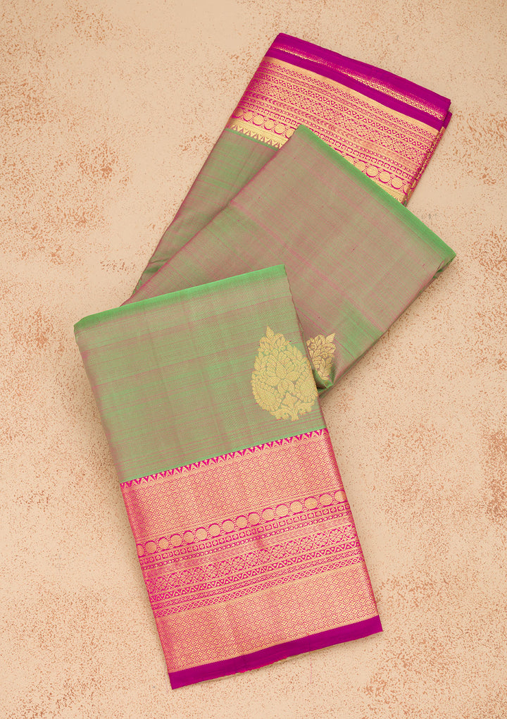 Green Zariwork Kanjivaram Pure Silk Saree