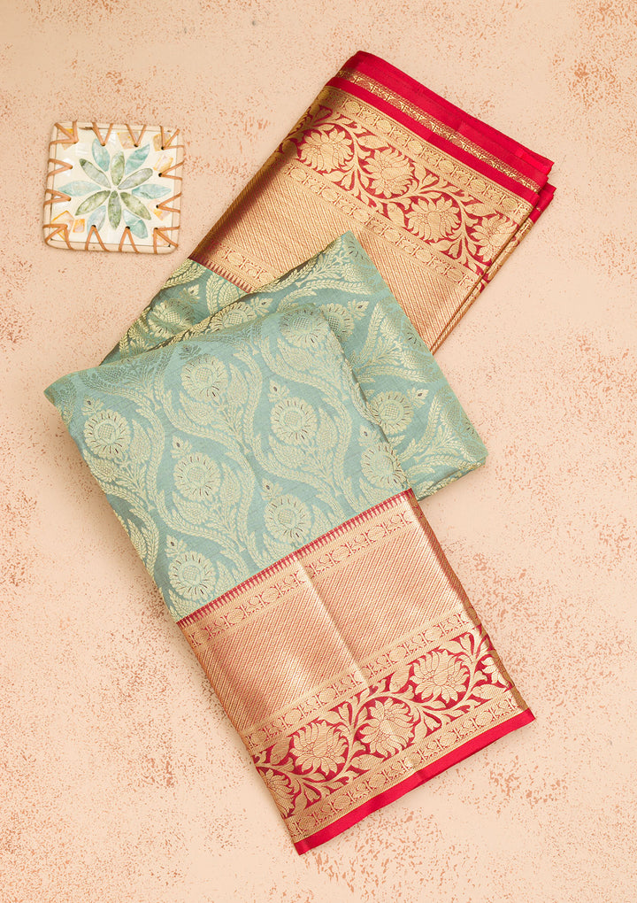 Green Zariwork Kanjivaram Pure Silk Saree
