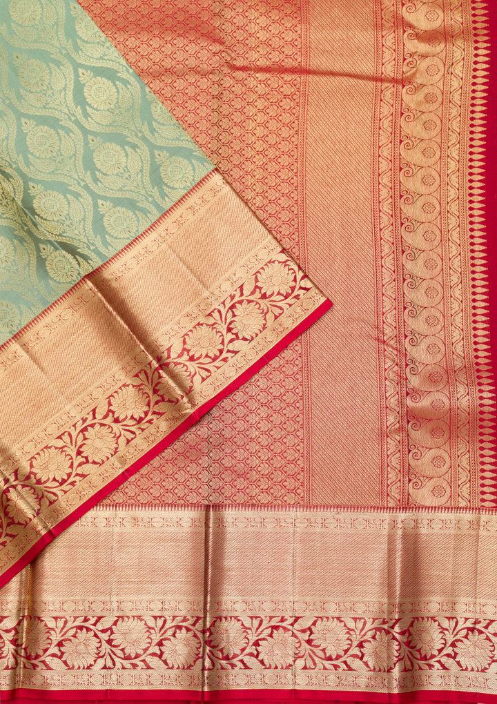 Green Zariwork Kanjivaram Pure Silk Saree