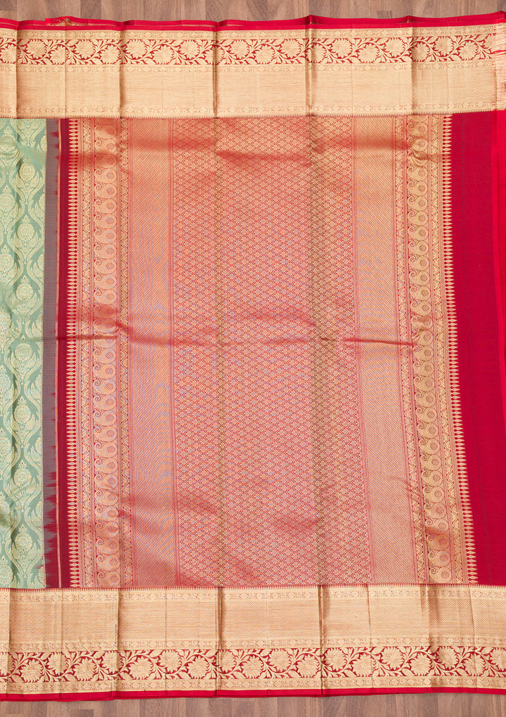 Green Zariwork Kanjivaram Pure Silk Saree