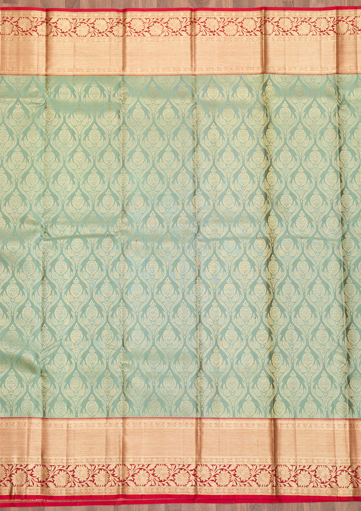 Green Zariwork Kanjivaram Pure Silk Saree