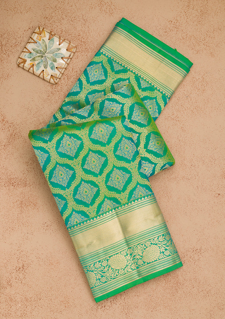 Green Zariwork Pure Silk Saree