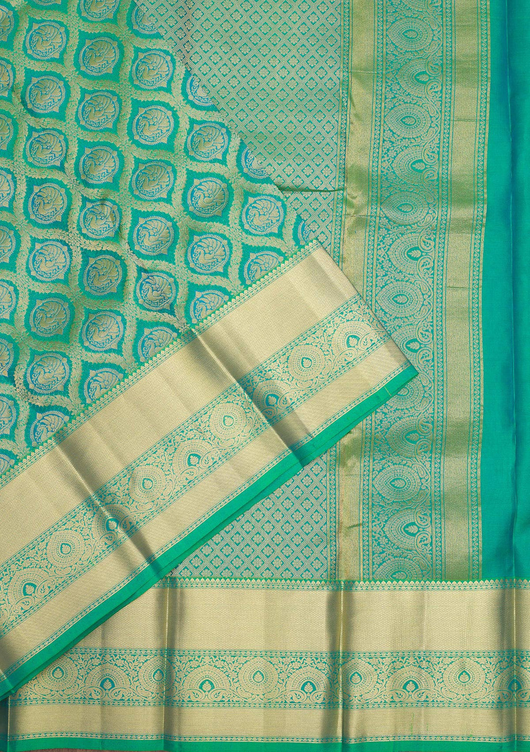 Green Zariwork Pure Silk Saree