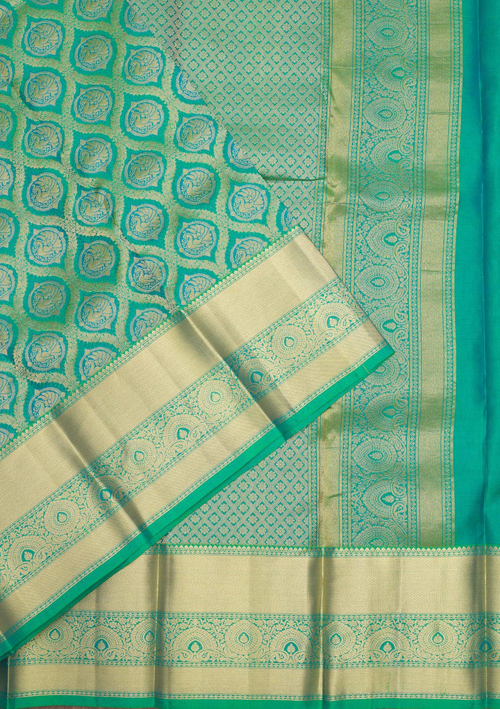 Green Zariwork Pure Silk Saree