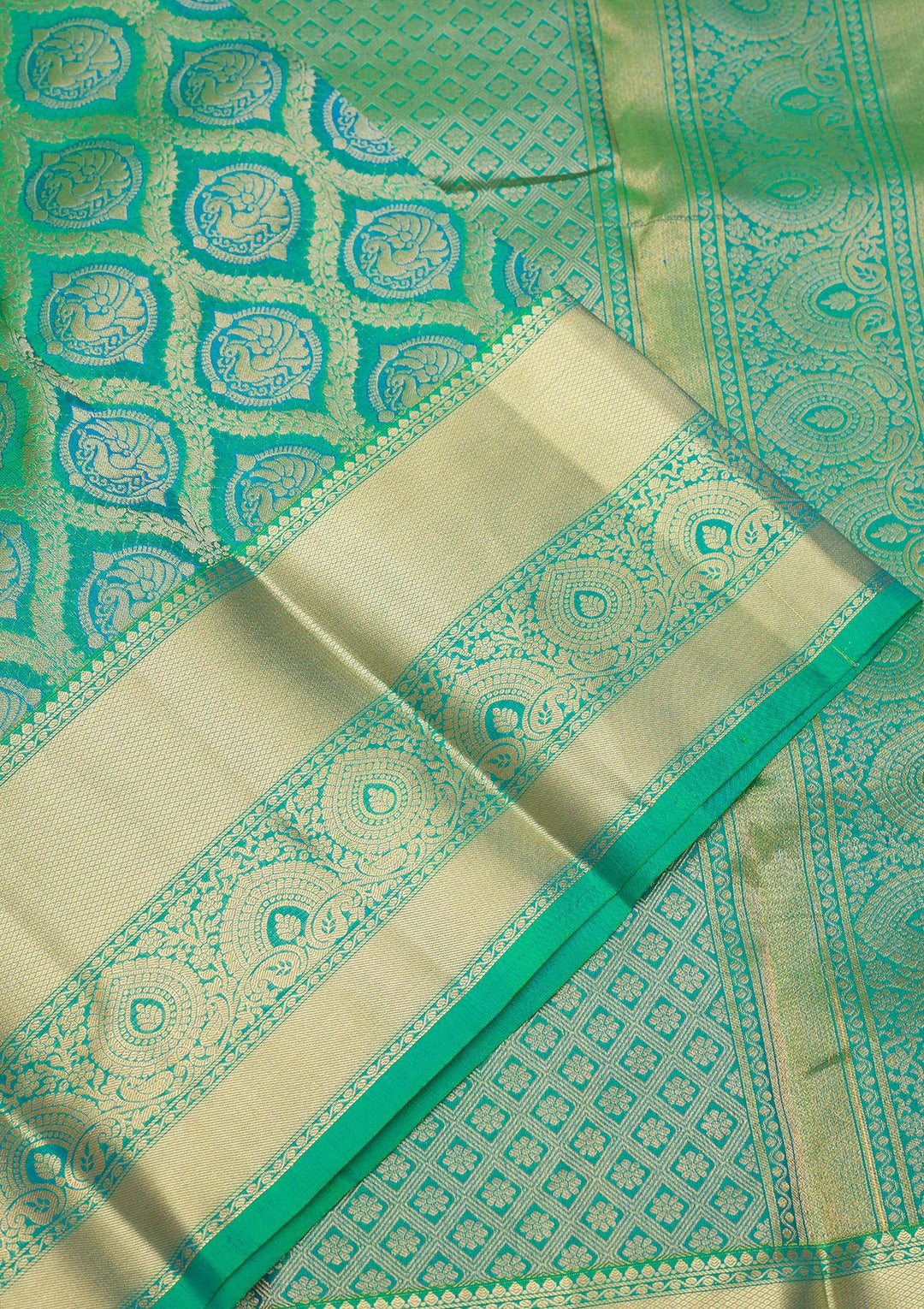 Green Zariwork Pure Silk Saree
