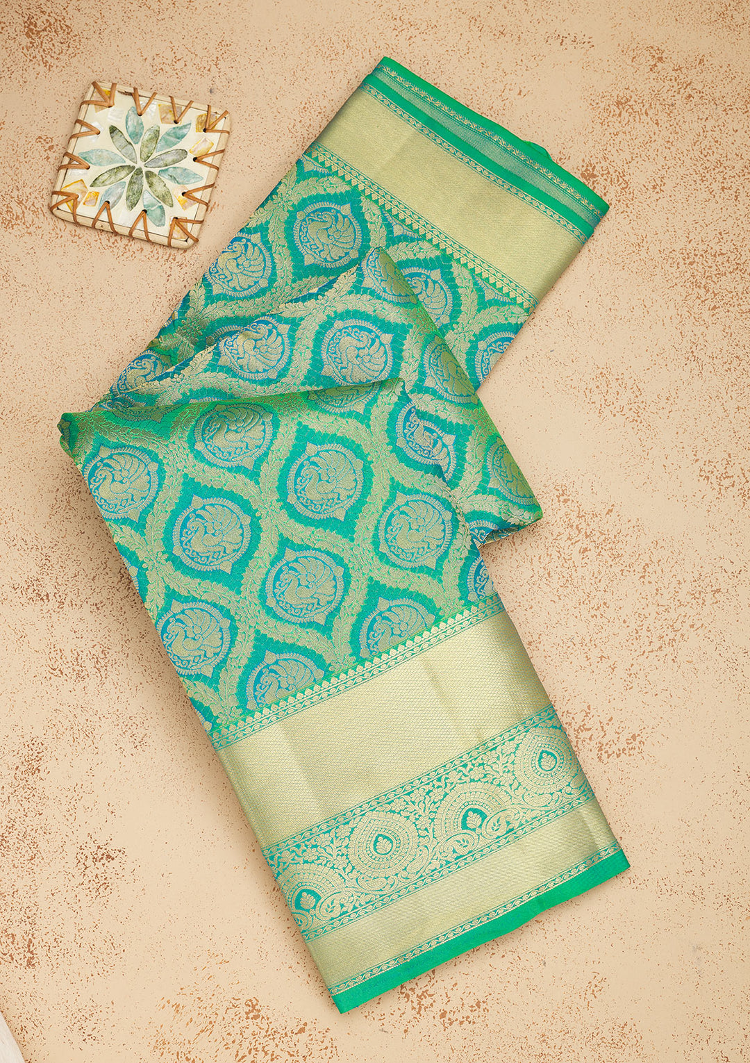 Green Zariwork Pure Silk Saree