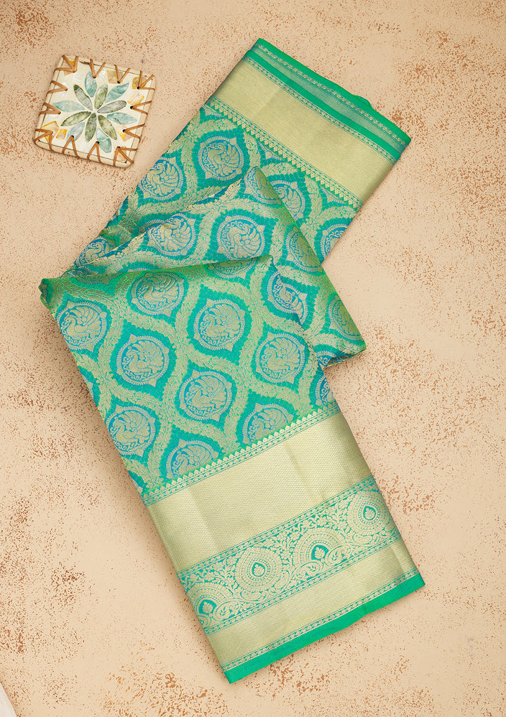 Green Zariwork Pure Silk Saree