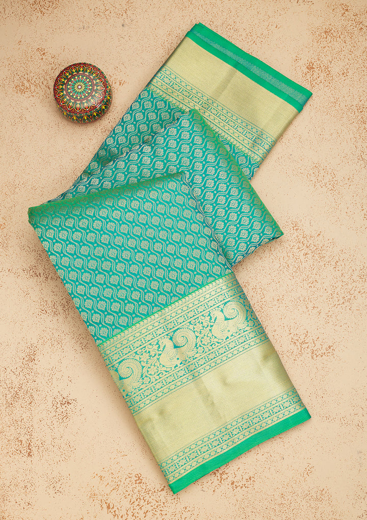 Green Zariwork Pure Silk Saree