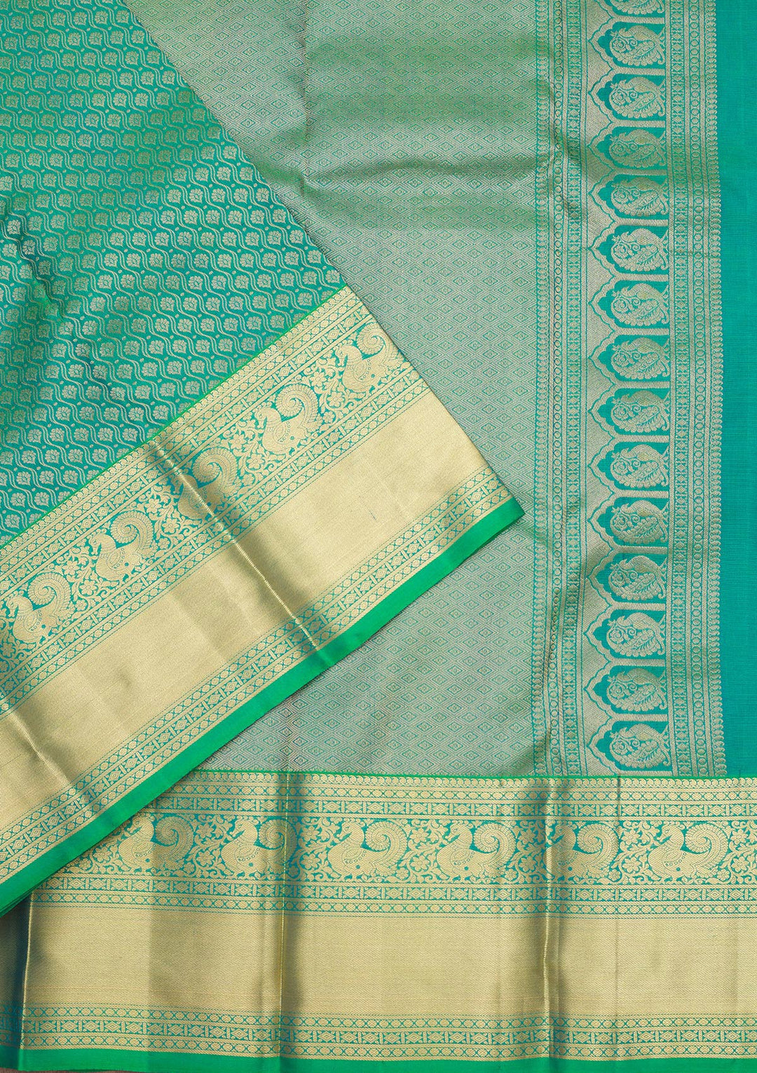 Green Zariwork Pure Silk Saree