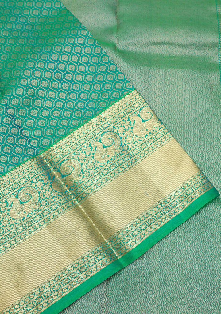 Green Zariwork Pure Silk Saree