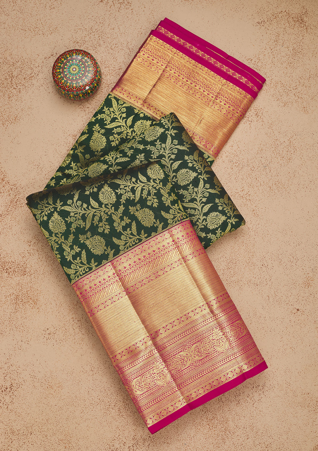 Green Zariwork Pure Silk Saree