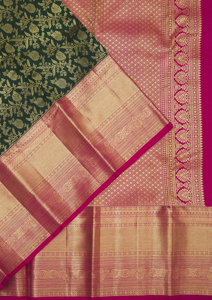Green Zariwork Pure Silk Saree