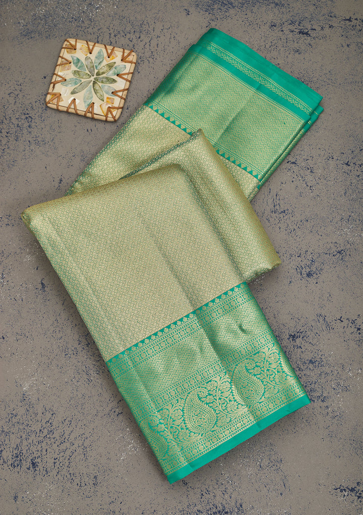 Green Zariwork Pure Silk Saree