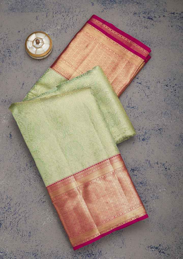 Green Zariwork Pure Silk Saree